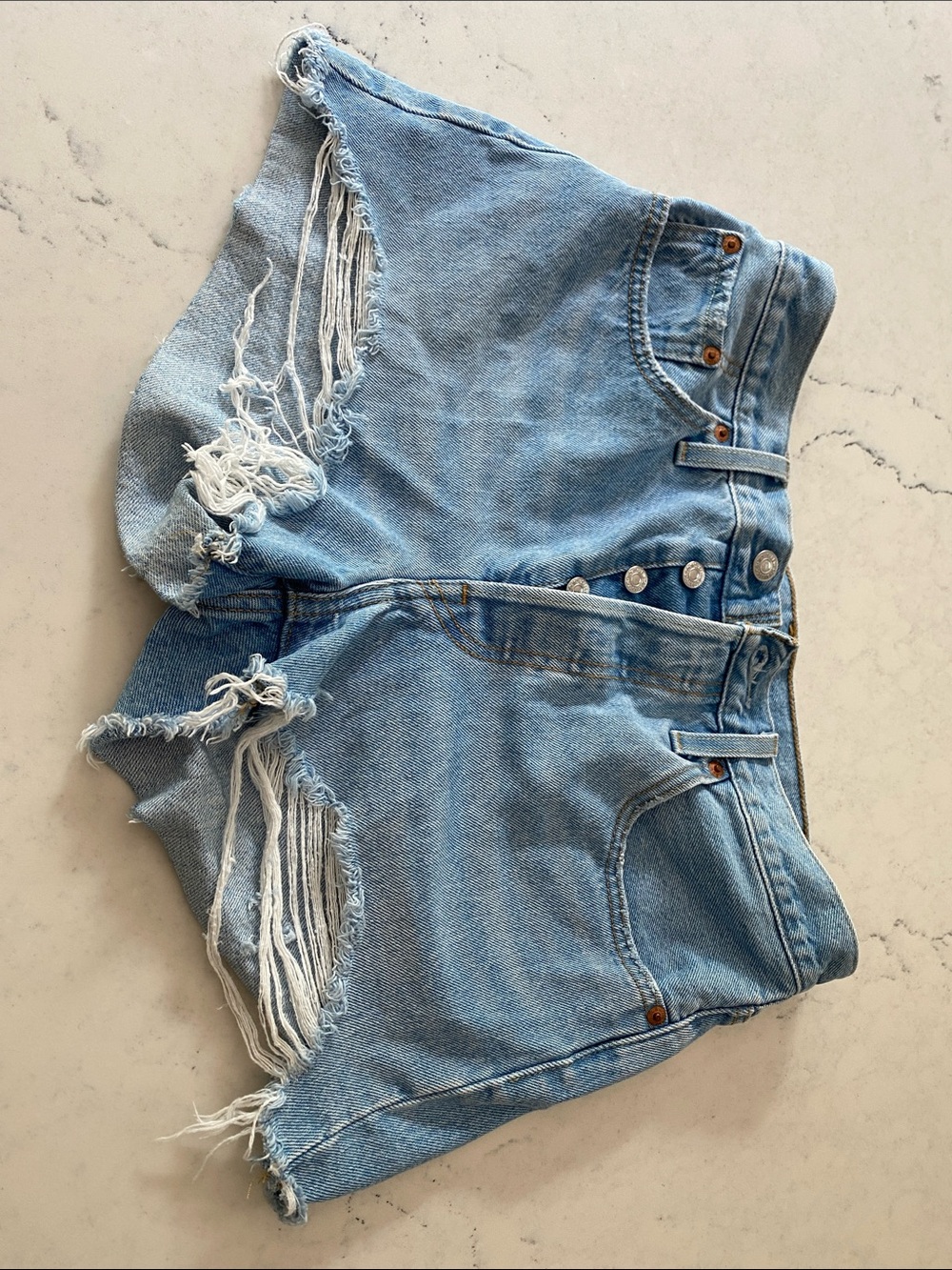 Levi’s 501 Distressed Denim Shorts